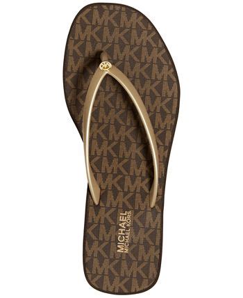 michael michael kors women's lilo logo wedge flip flop sandals|Lilo Logo PVC Platform Flip Flop .